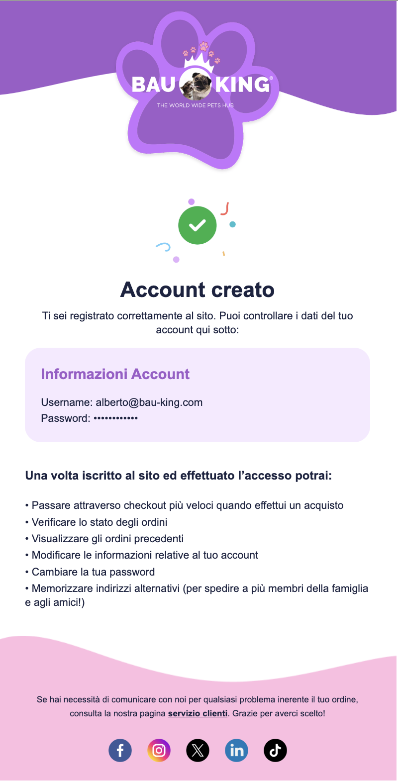 Email Account Creato
